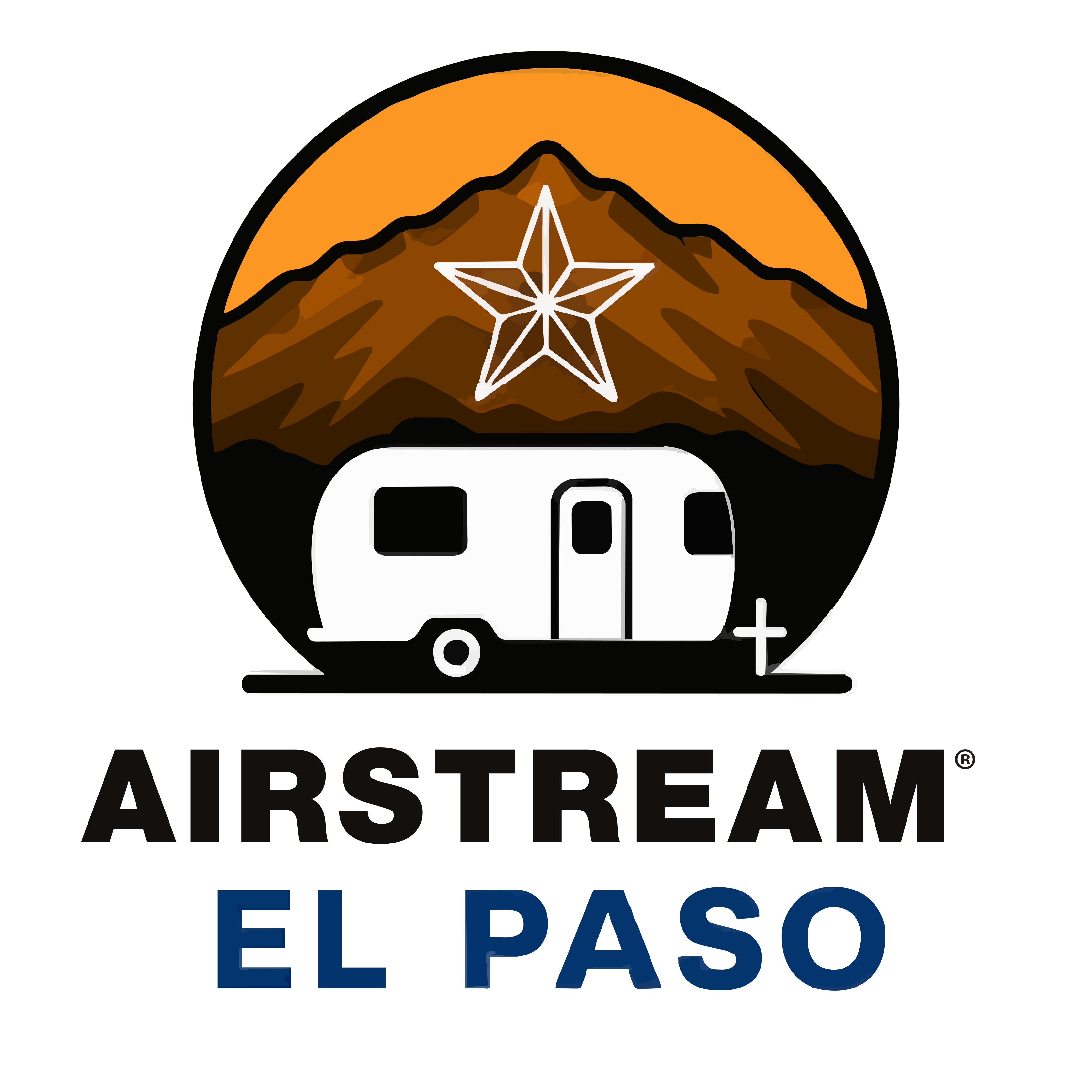 Airstream El Paso local mountain and travel trailer logo